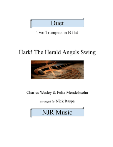 Hark! The Herald Angels Swing - Two B Flat Trumpets - complete set (arr. Nick Raspa)