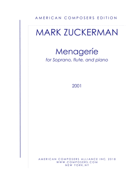 [Zuckerman] Menageríe