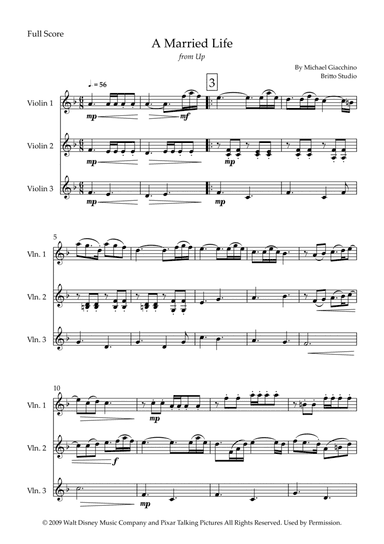 Married Life (arr. Fabio Britto)