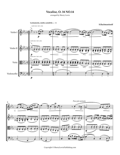 Vocalise (arr. Sherry Lewis)
