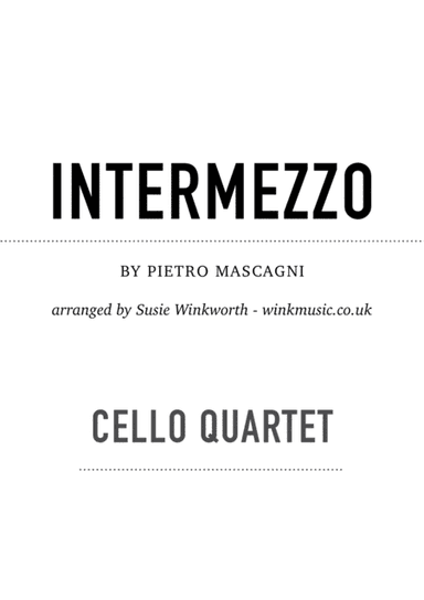 Intermezzo from Cavalleria Rusticana (arr. Susie Winkworth winkmusic.co.uk)