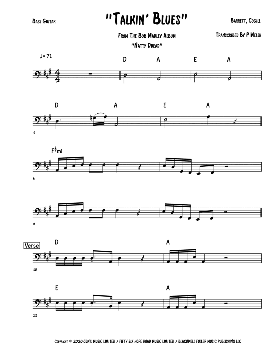 Talkin' Blues (arr. Accubass)