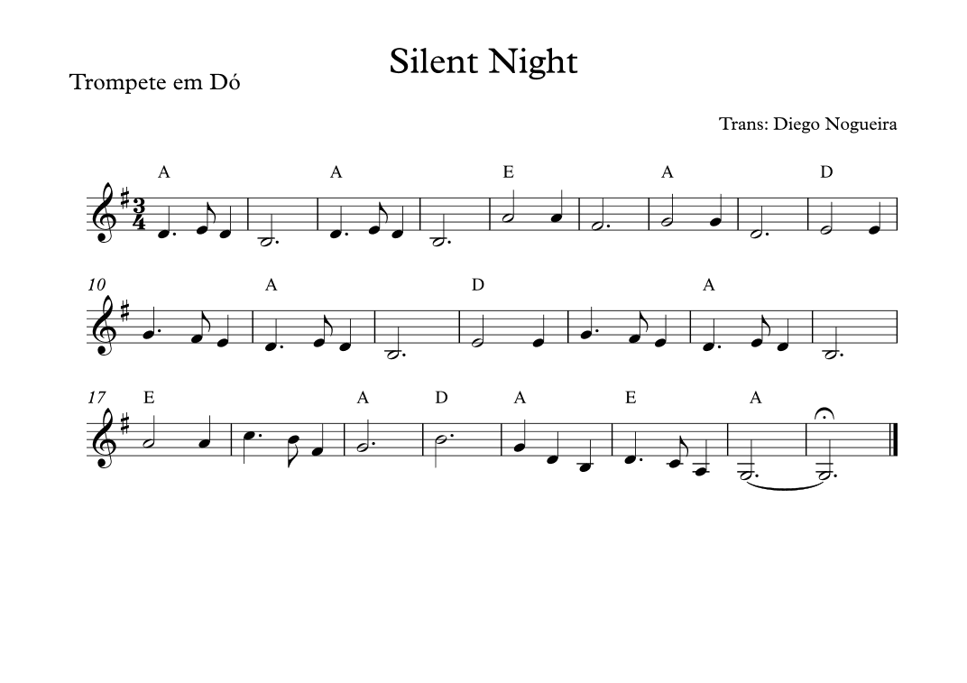 Silent Night (arr. DIEGO NOGUEIRA DE SIQUEIRA)