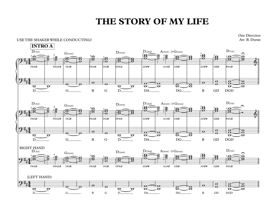 Story Of My Life (arr. Brian Duran)