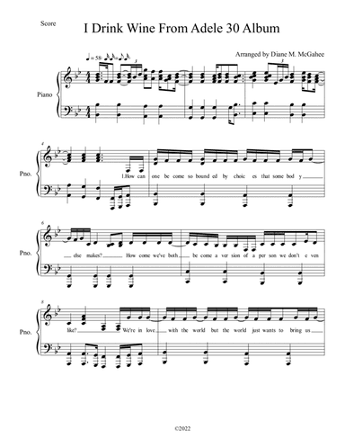 I Drink Wine (arr. Diane M. McGahee)