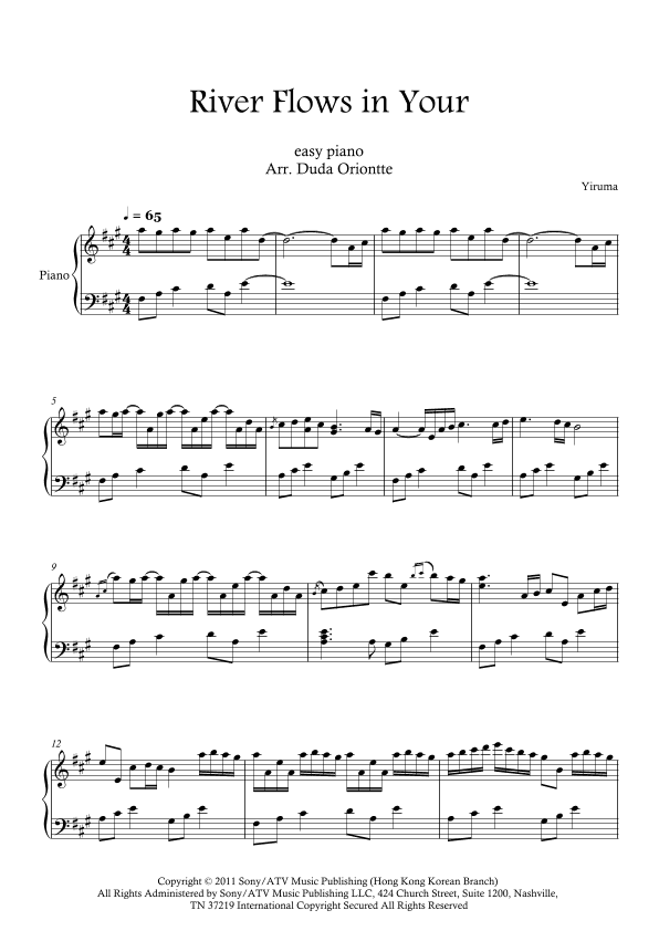 River Flows In You (arr. Duda Oriontte)