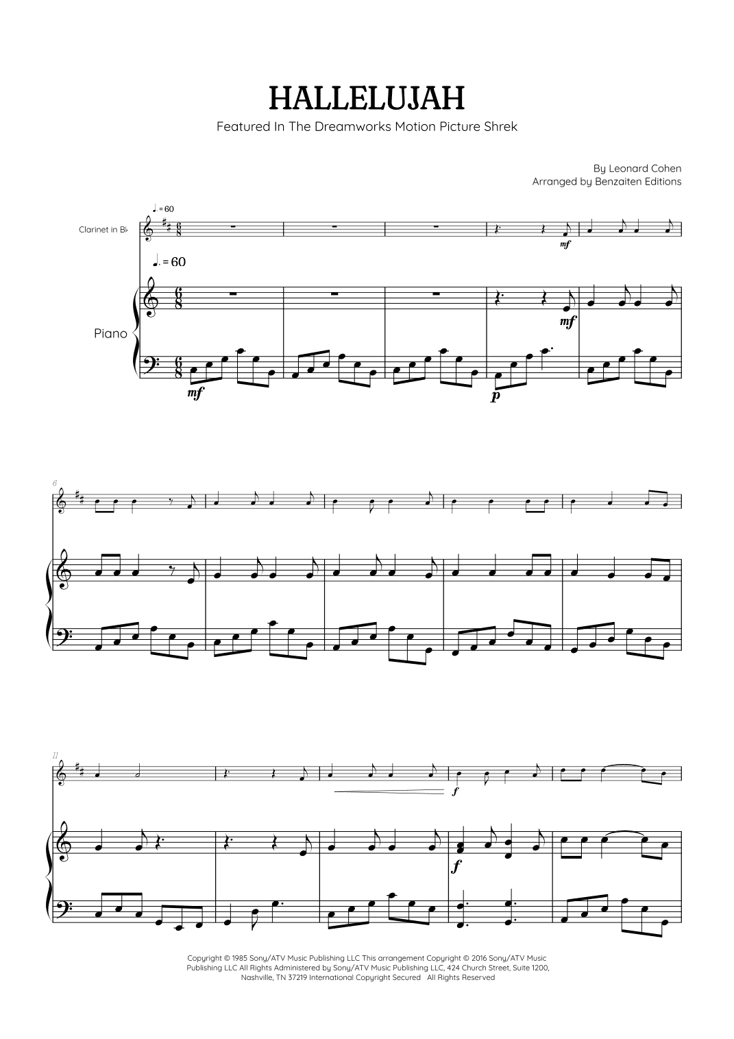 Hallelujah (arr. Benzaiten Editions)