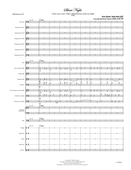 Silent Night [Chicago] (full score & set of parts) (arr. Chicago)
