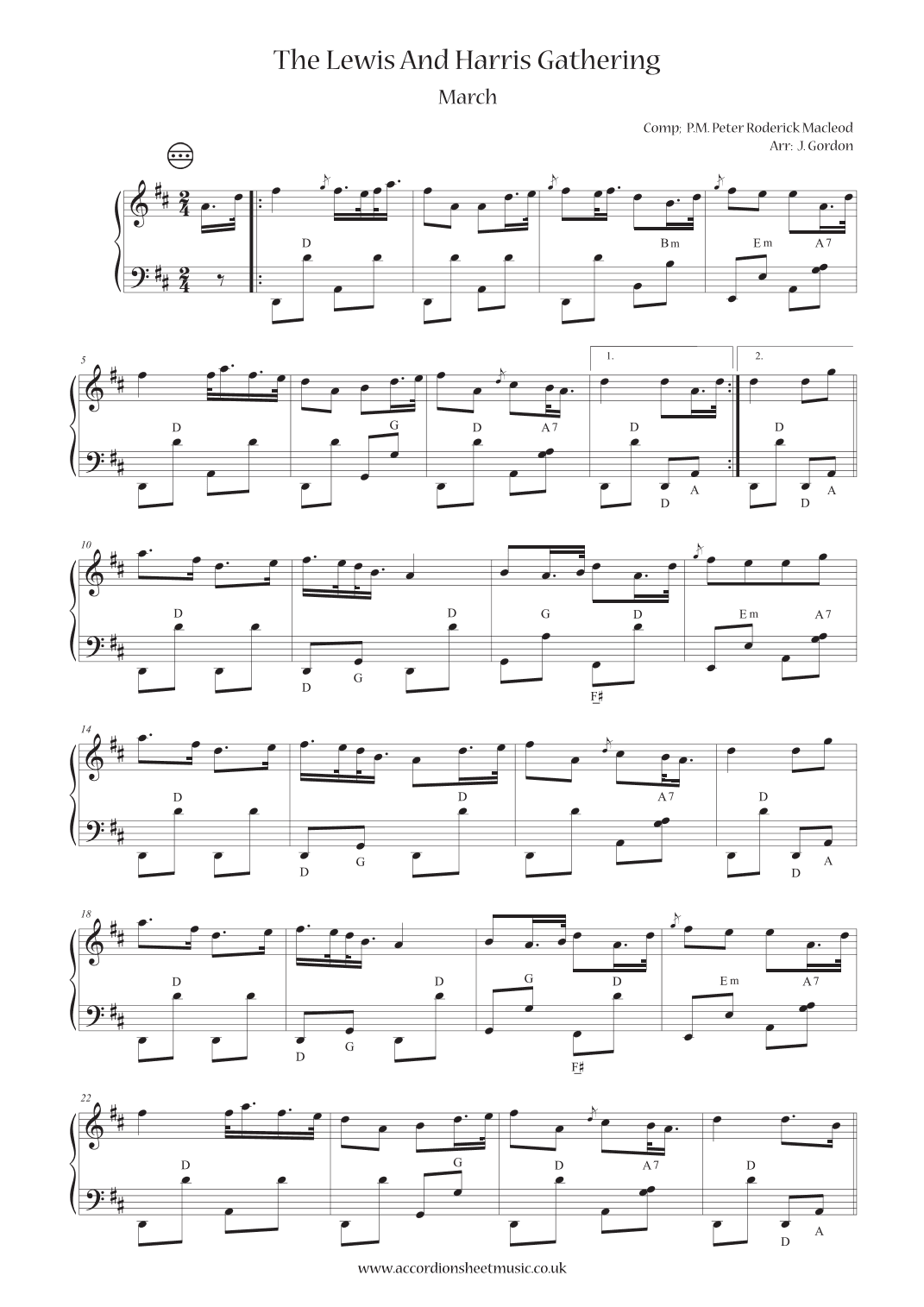 The Lewis And Harris Gathering (arr. Julia Gordon)