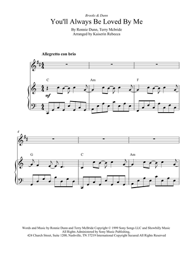You'll Always Be Loved By Me (arr. Kaiserin Rebecca)