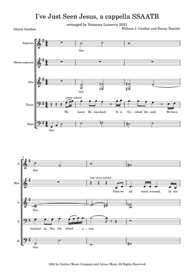 I've Just Seen Jesus (arr. Susanna Lausevic)