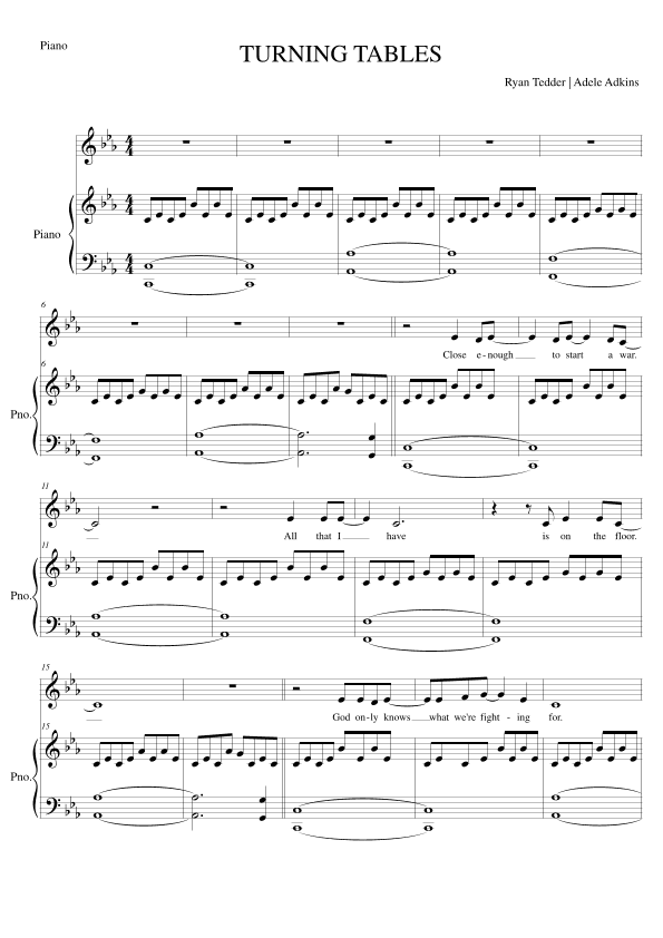 Turning Tables (arr. Paulo César Vitor)