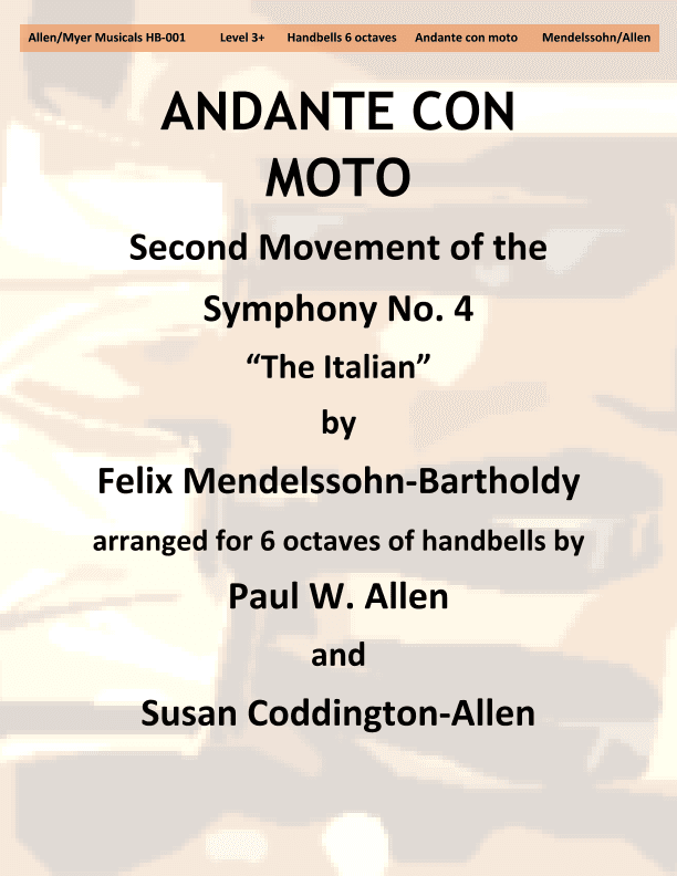Andante con moto, second movement of Symphony No. 4 "The Italian" (arr. Paul W. Allen and Susan Coddington-Allen)