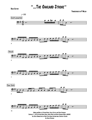Oakland Stroke (arr. Accubass)