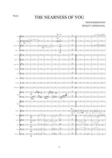 THE NEARNESS OF YOU - Score Only (arr. MATHEUS OLIVEIRA DOS SANTOS)
