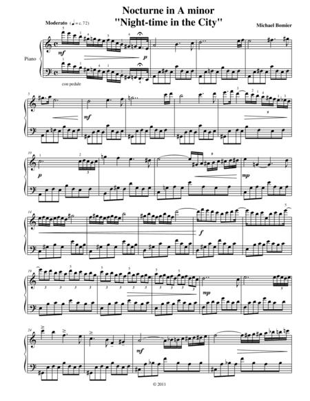 Nocturne in A minor "Night-Time in the City" from Nine Character Pieces