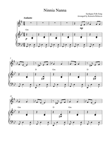 Ninnia Nanna (arr. Kaiserin Rebecca)