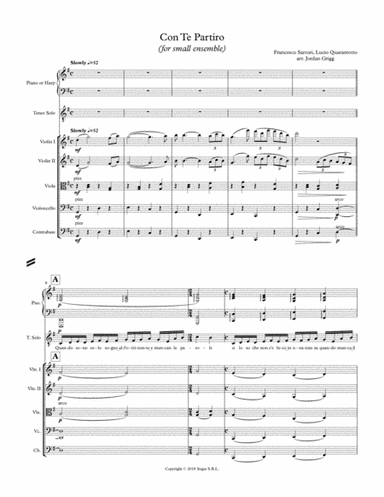 Con Te Partiro (time To Say Goodbye) (arr. Jordan Grigg)
