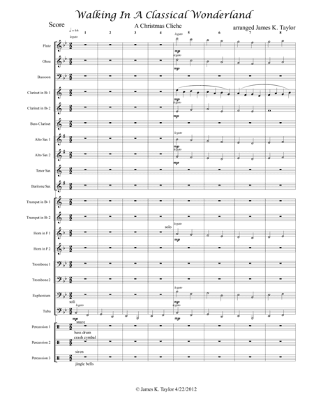 Walking In A Classical Wonderland (A Christmas Cliche) (arr. James K. Taylor)