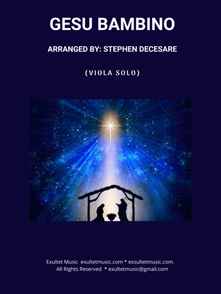 Gesu Bambino (Viola solo and Piano) (arr. Stephen DeCesare)