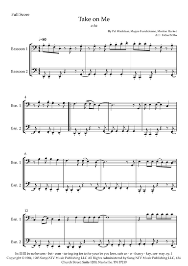 Take On Me (arr. Fabio Britto)