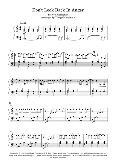 Don't Look Back In Anger (arr. Thiago Marconato)