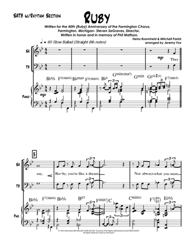 Ruby (arr. Jeremy Fox)