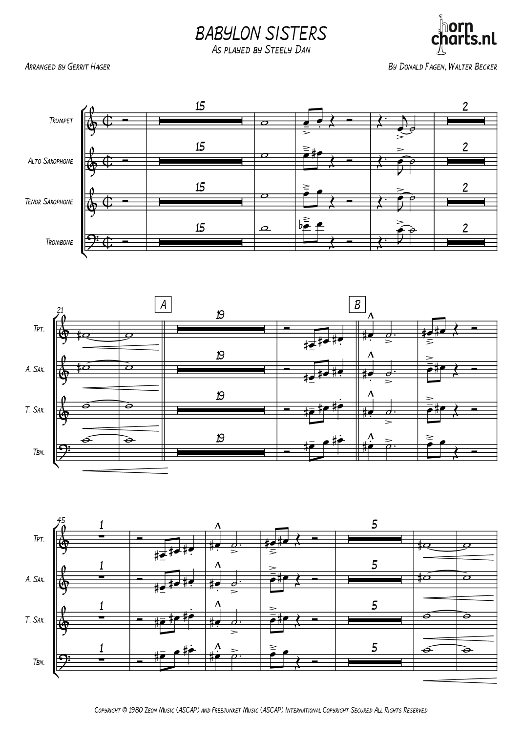 Babylon Sisters (arr. Gerrit Hager)