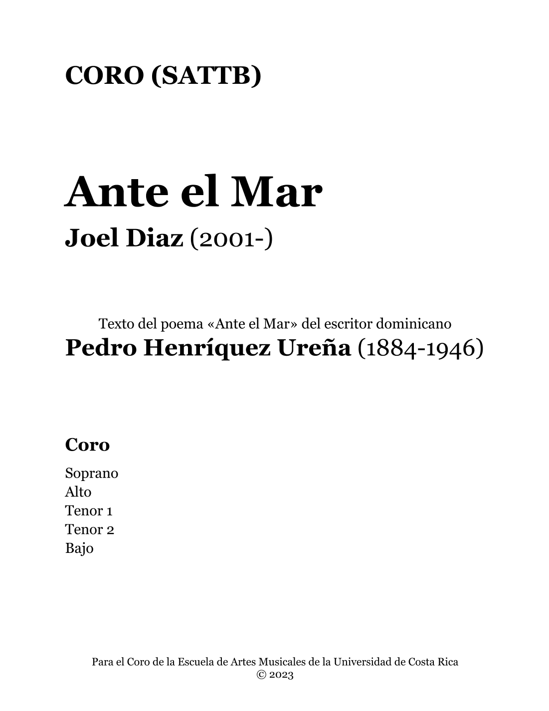 Ante el Mar (By the Sea)