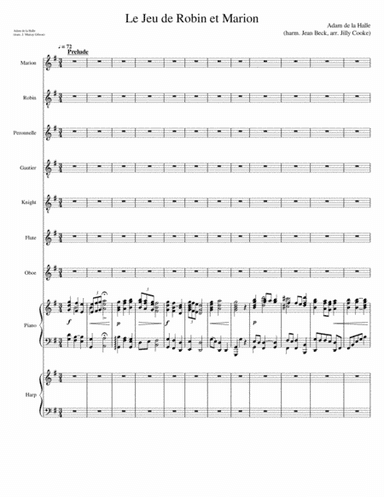 Le Jeu de Robin et Marion (arr. Jean Beck, Jilly Cooke)