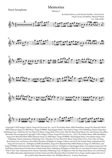 Memories (arr. Fabio Britto)