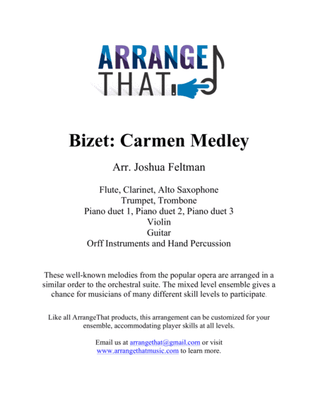 Bizet: Carmen Medley - Easy (arr. Joshua Feltman)