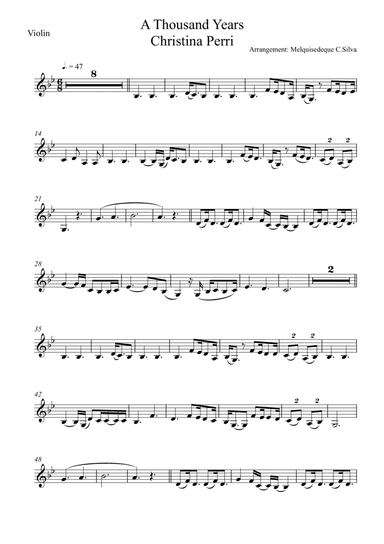 A Thousand Years (arr. Melquisedeque C.Silva)