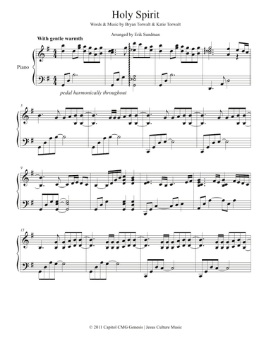 Holy Spirit (arr. Erik Sundman)