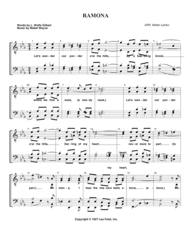Ramona (arr. Walter Latzko)
