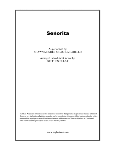 Senorita (arr. Stephen Bulat)