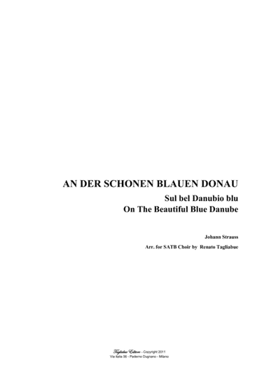 An der schönen blauen Donau - Arr. for SATB Choir (arr. Renato Tagliabue)