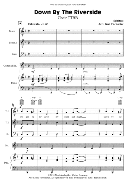 Down By The Riverside (arr. Gert Th. Walter)