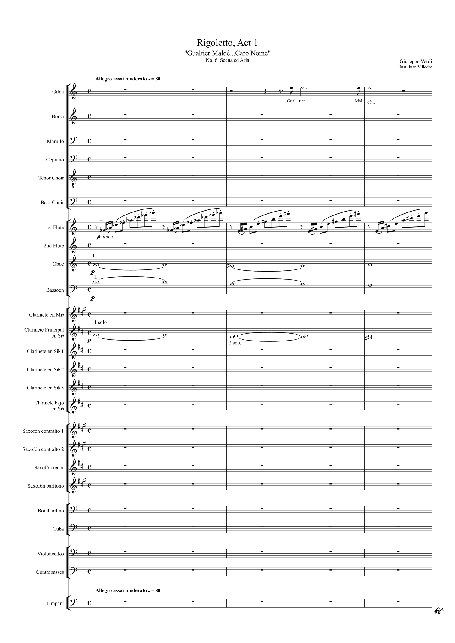 Rigoletto - No 6 - Scena ed Aria (arr. Juan Villodre)