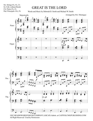 Great Is The Lord (arr. M.J. Montague)