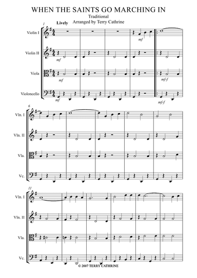 When The Saints Go Marching In (arr. Terry Cathrine)