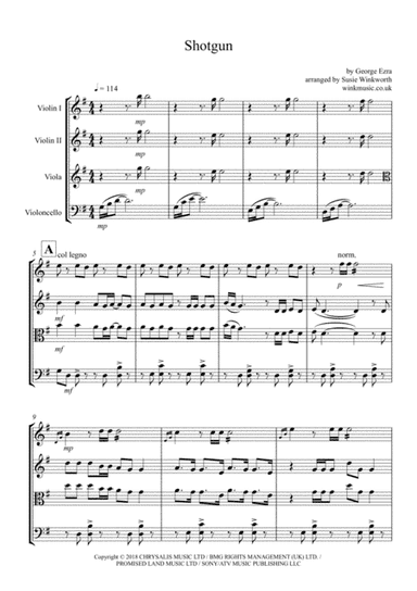 Shotgun (arr. Susie Winkworth winkmusic.co.uk)