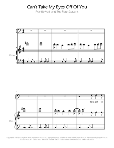Can't Take My Eyes Off Of You (arr. Ygor Nunes)