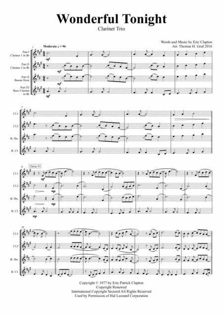 Wonderful Tonight (arr. Thomas H. Graf)