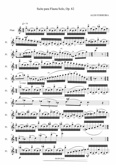 Suite for Flute Solo, Op 82