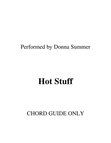 Hot Stuff (arr. RWM)