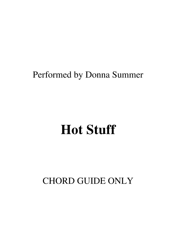 Hot Stuff (arr. RWM)
