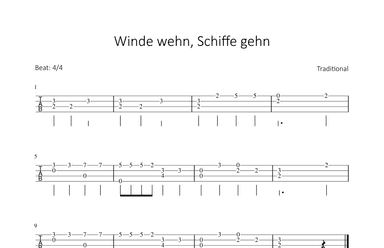 Winde wehn, Schiffe gehn (arr. Bettina Schipp)