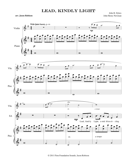 Lead, Kindly Light (arr. Jason M. Robison)
