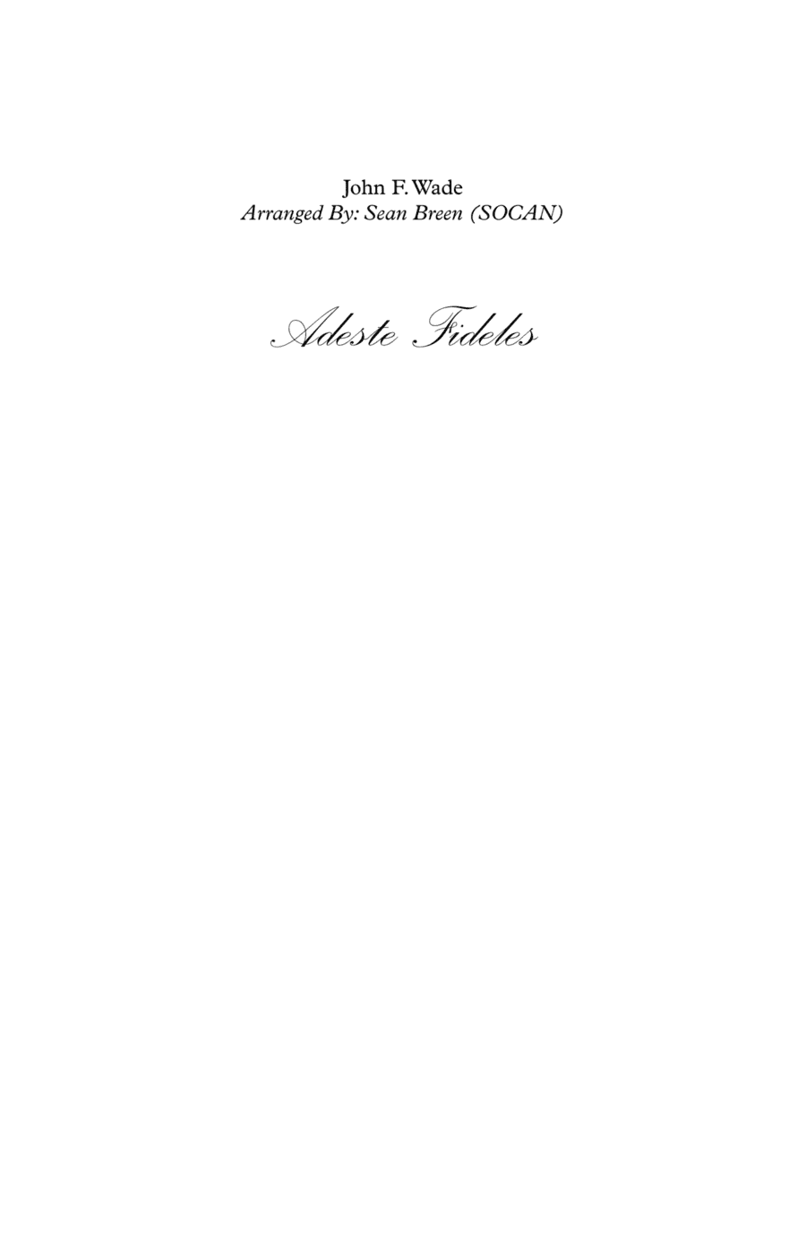 Adeste Fideles - Brass Band (arr. Sean Breen)